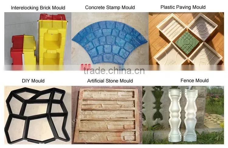 2016 concrete plastic interlocking block mold mould from Chinese factory