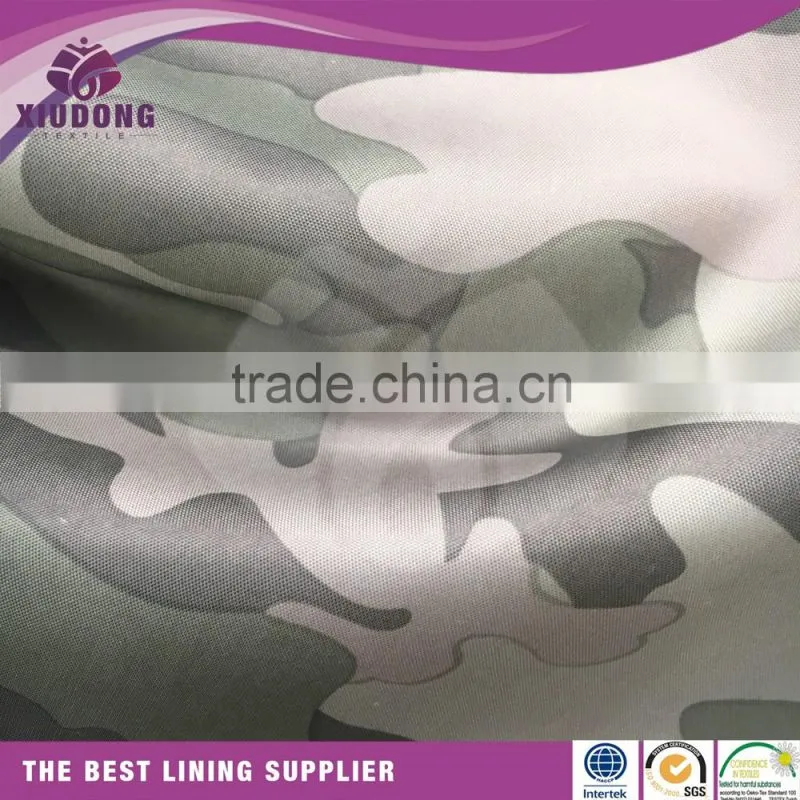 2017 polyester Taffeta print garment lining good quality 210T taffeta lining