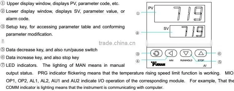 controlador de temperatura AI-719D regulador de la temperatura