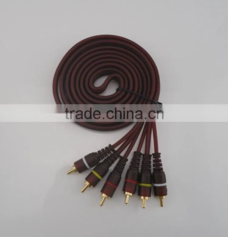 manufacturer wholesasles rca cable 3RCA/M-3RCA/M audio cable AV cable with low price