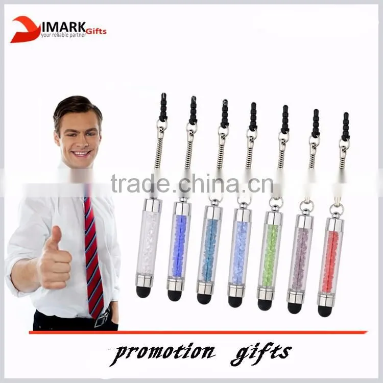 Mini touch pen with rope/mini stylus pen with string