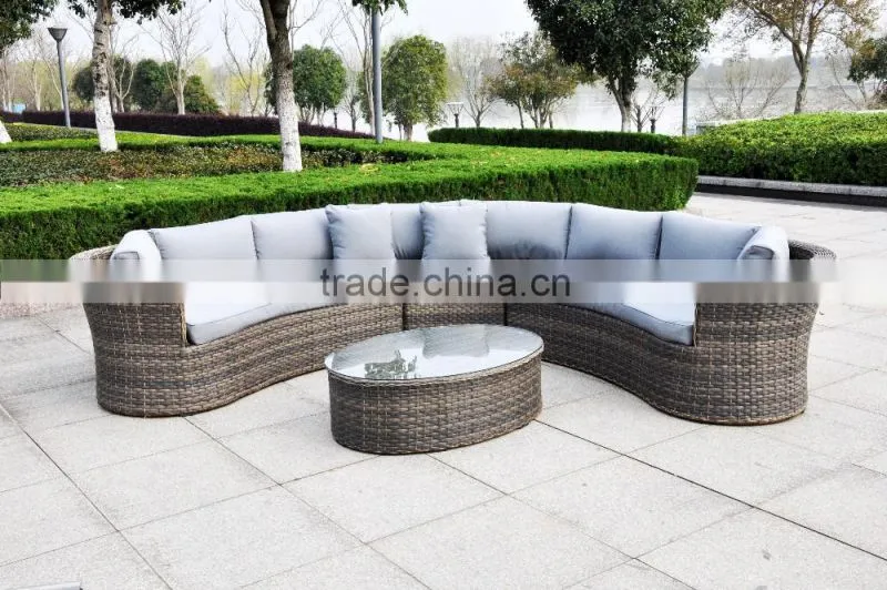 Best Choice Products Wicker Rattan Sofa Set Grey Cushion