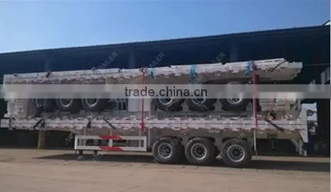 extendable trailer , tri-axle 45ft 40ft flatbed extendable semi trailer