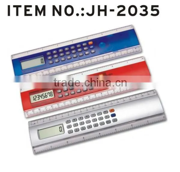 Promotional Multi-functional 8 Digits Ruler Calculator with magnifier