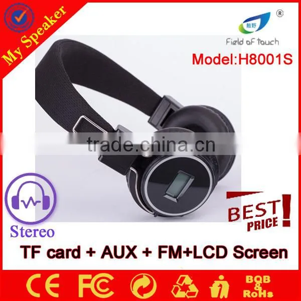 2014 new hot sale bluetooth wireless headphone with tf card