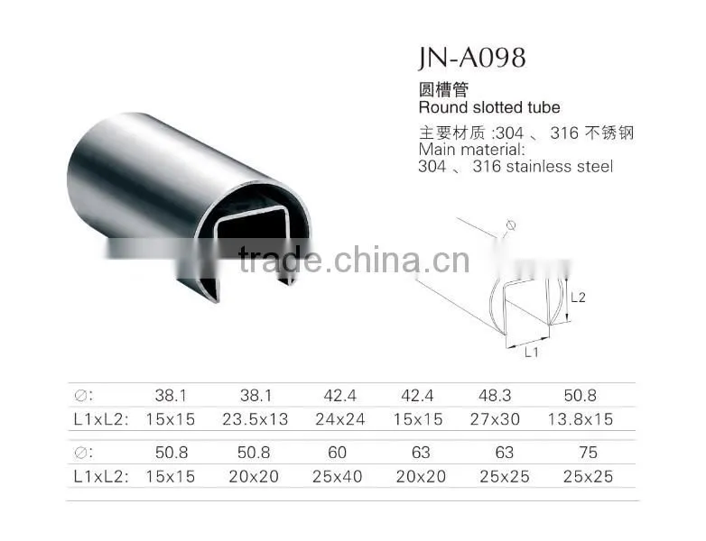 ss round slotted tube/stainless steel round slotted tube/stainless steel round slotted tubes