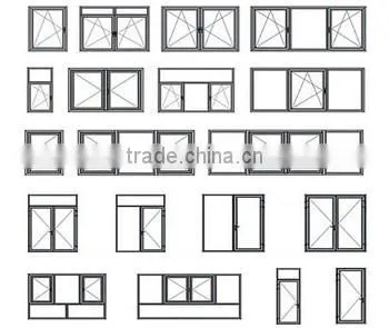 hot sale aluminum profile casement windows