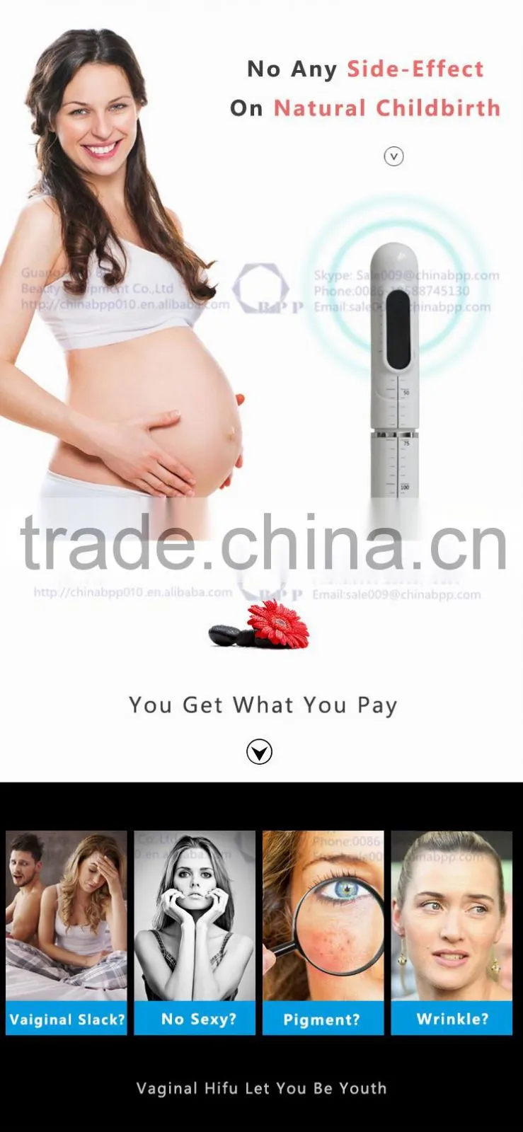 Top quality hifu vaginal tightening machine