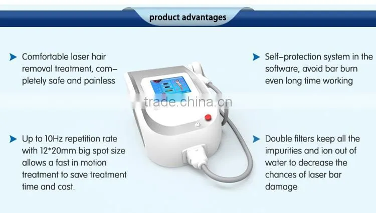 13 years experience permanent skin tightening portable 808nm diode laser hair removal beauty equipment machine