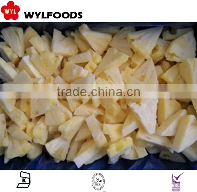Hot selling price Frozen IQF pineapple dices China good quality