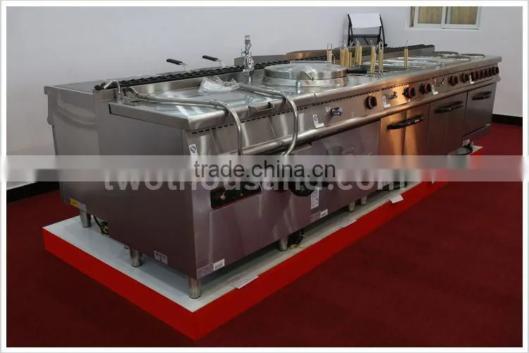 Industrial Electronic Kitchen 4 Round Heads Electric Cooking Plate with 1 Cabinet