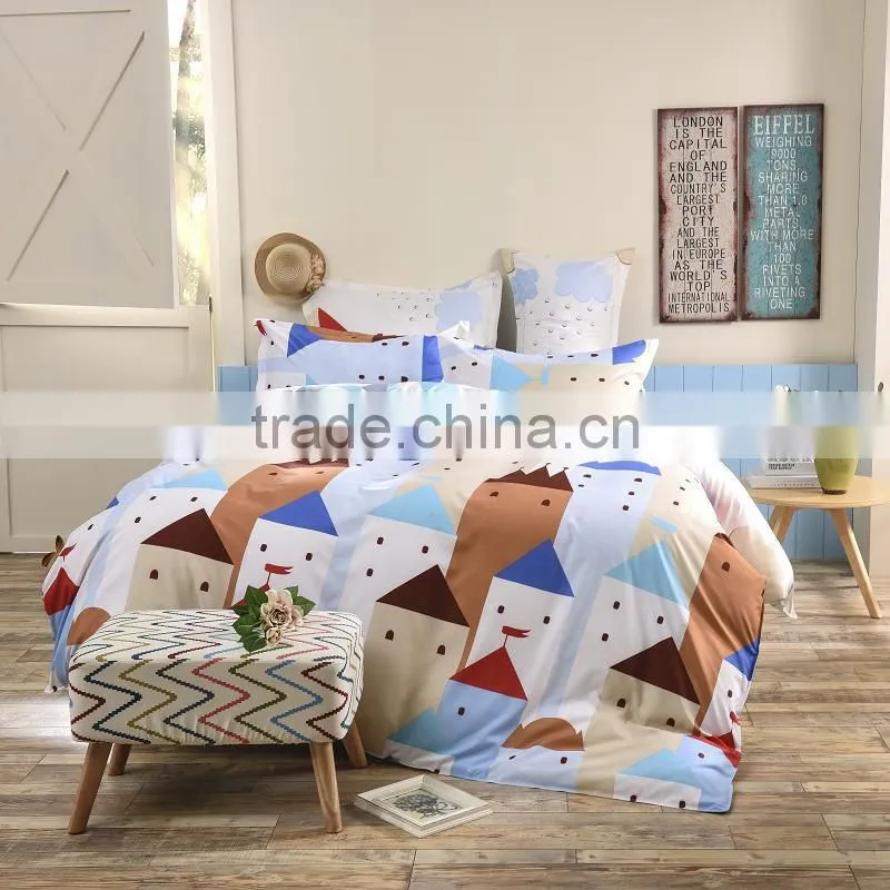 New Fashion Bedding Set 4pcs/3pcs Duvet Cover Sets Soft Cotton Bed Linen Flat Bed Sheet Set Pillowcase Home Textile Drop Ship