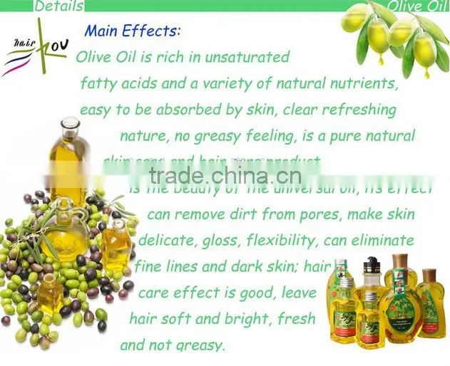 Chinese supplier Rankous hair professional pure extra virgin olive oil,with top grade superior effect