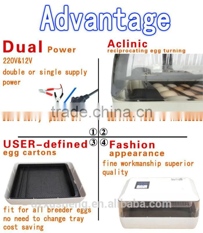 full automatic poultry egg incubator/60 chicken egg incubator hatchery machine