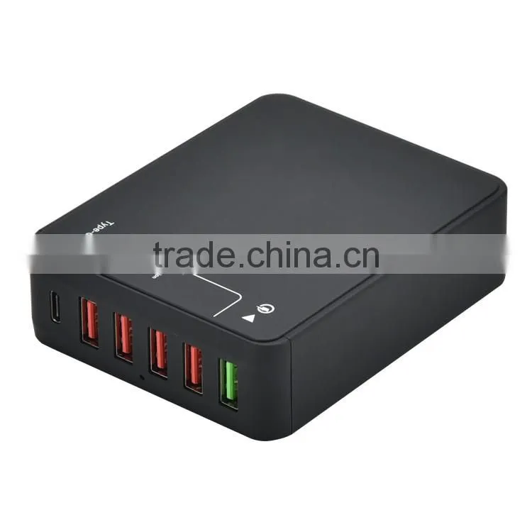 UK US EU plug type-c outlet QC 3.0 fast chaging usb plug charger