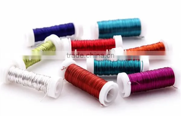 wholesale 0.5mm green colored copper wire