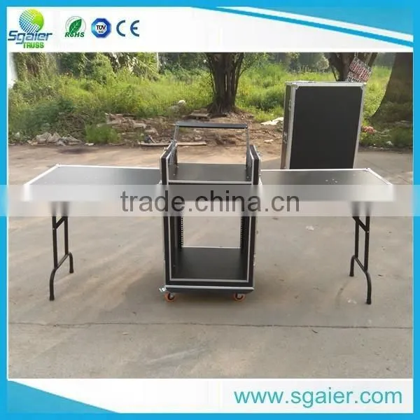 Sgaier 16u Flight Case with Twin Table DJ Flight Case