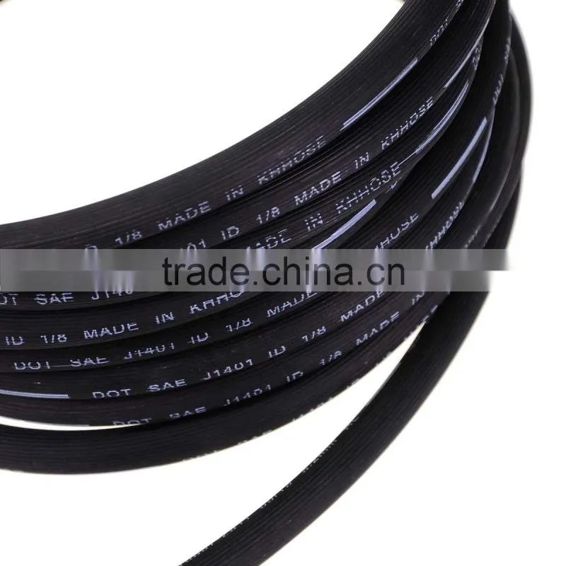 2017 New design 5m 1/8HL Black Smooth Rubber Tubing , Coolant Radiator Brake Fluid Tube Hose Pipe