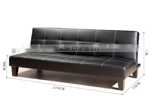 SFA00012 PU sofa bed,living room modern PU sofa bed,wood sofa legs folding sofa bed