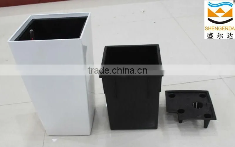 glossy surface flowerpot,2013 cheap square flowerpot,new type biodegradable flower pot