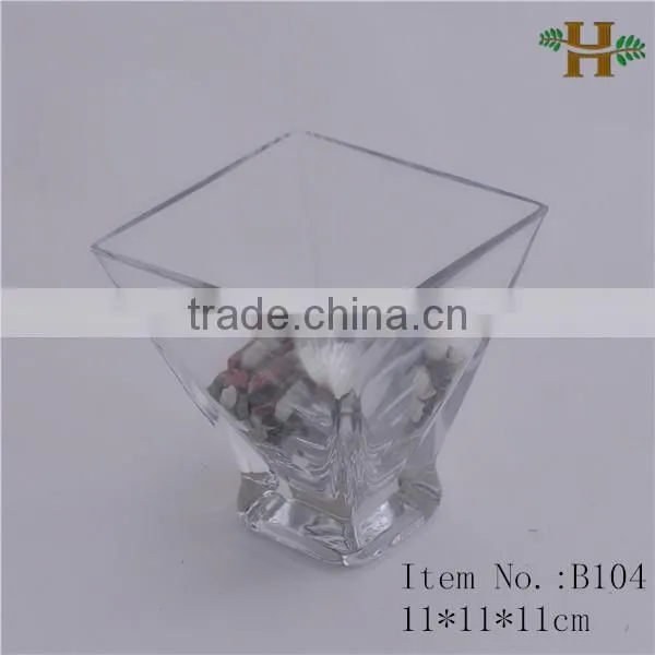 Hand Blown Bathroom Use Glass Candle Holder