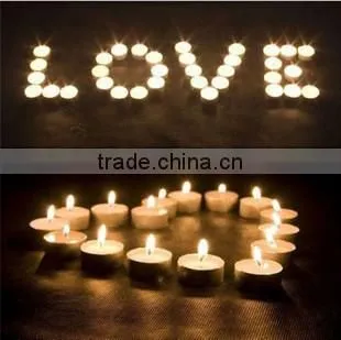 N536 White Color Tea Light Type Tin Candles