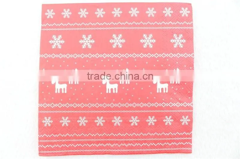 Christmas Festival Printing Paper Dinner Napkin Luxury Paper Tissue