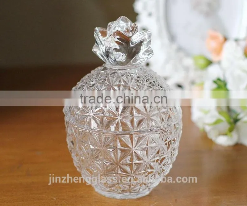 Hand Press pineapple glass jar
