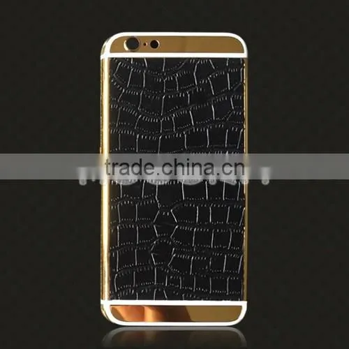 2016 For iPhone 6S/6s plus genuine leather gold housing,Leather gold housing for iPhone,leather housing