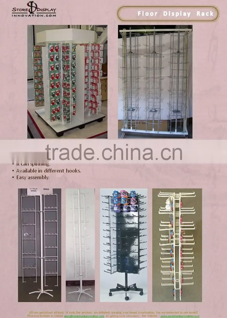 Wire Mash 3 Way Metal Display Rack