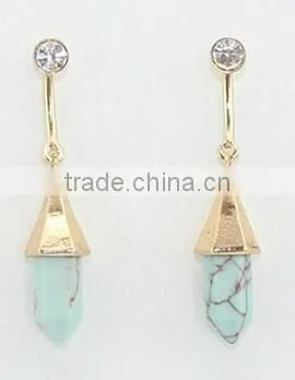 vintage earring stud irregular turquoise earrings for woman fashion
