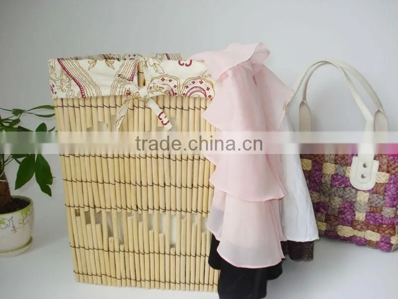 elegant pure manual wicker storage baskets/3 with liner