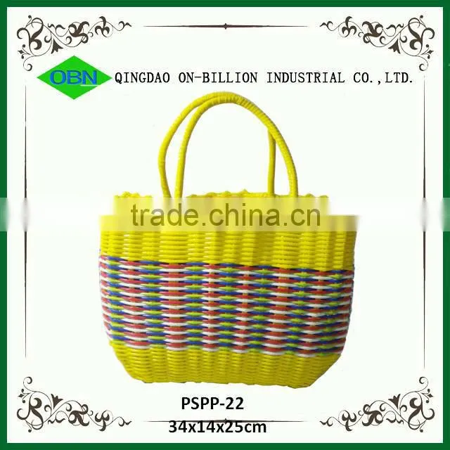 Wholesale Handmade Beach Plastic Woven Bag