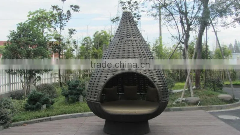 Outdoor swing bed with canopy