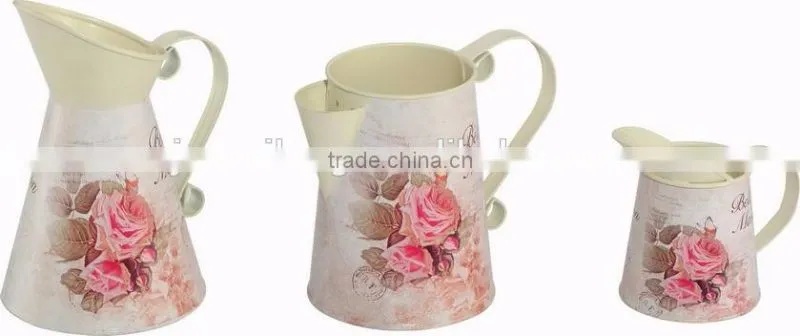 High Quality Antique Metal Flower Jug/Metal Milk Pot/Metal Flower Dispalyer