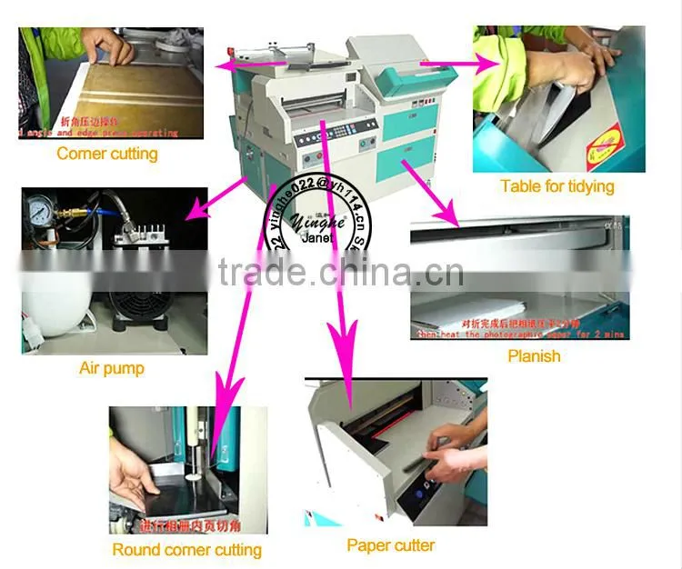 Low cost Multi function 10 in 1 wedding photo album making machine