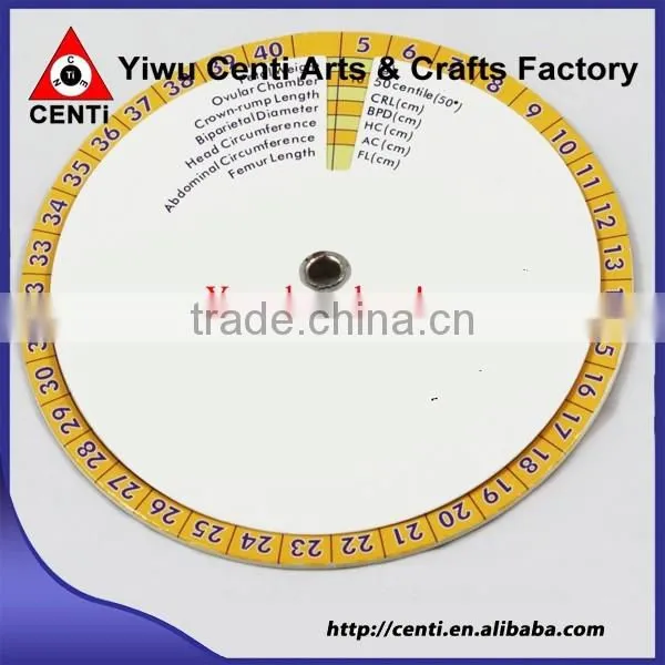 Hot Sale High Quality Three Layer Thick Paper Pregnancy Wheel Scale Caculator