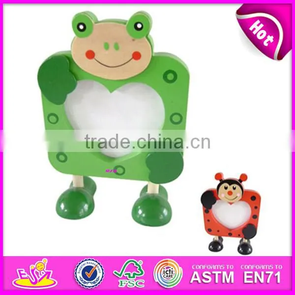 Beautiful design children picture holder for kids,wooden toy picture holder for children,small wooden wall photo frame wj27904