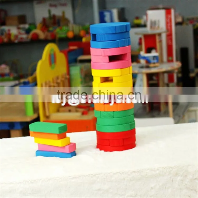 wholesale children educational wooden stacking blocks game W13D119