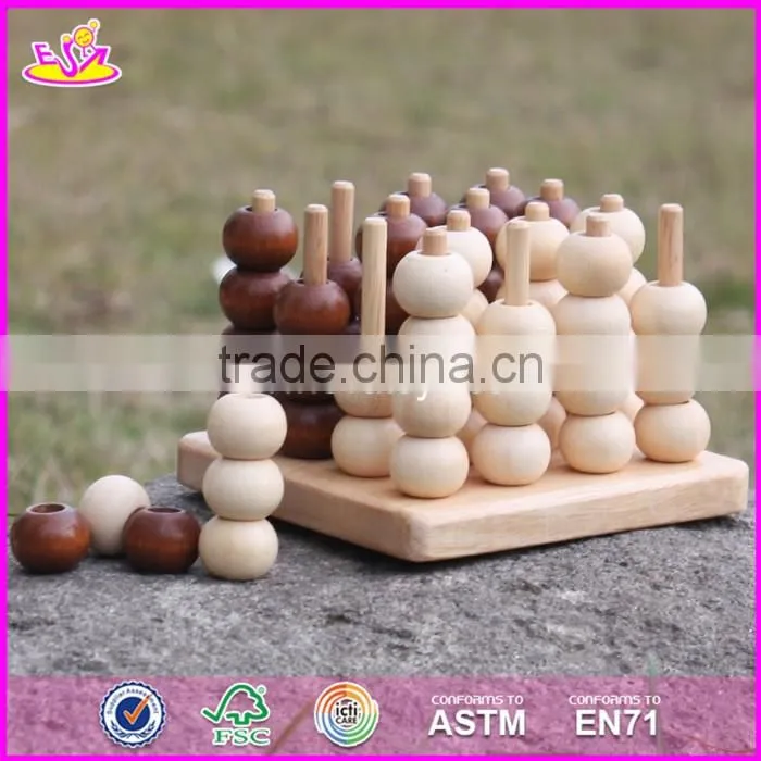 2017 new design educational beads wooden toddler stacking toys W13D115