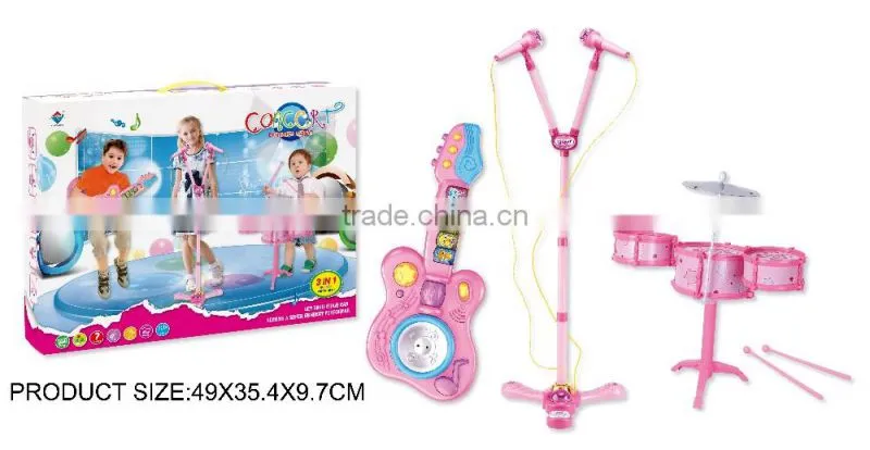 Rock band kids jazz drum set, kids guitar toy,musical Instruments