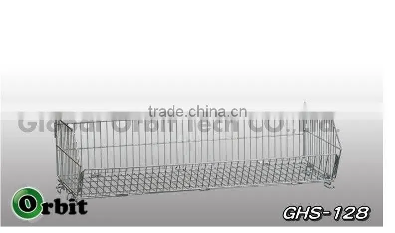 Service Supplies Folding Stackable Container Wire Mesh Basket Warehouse Cage