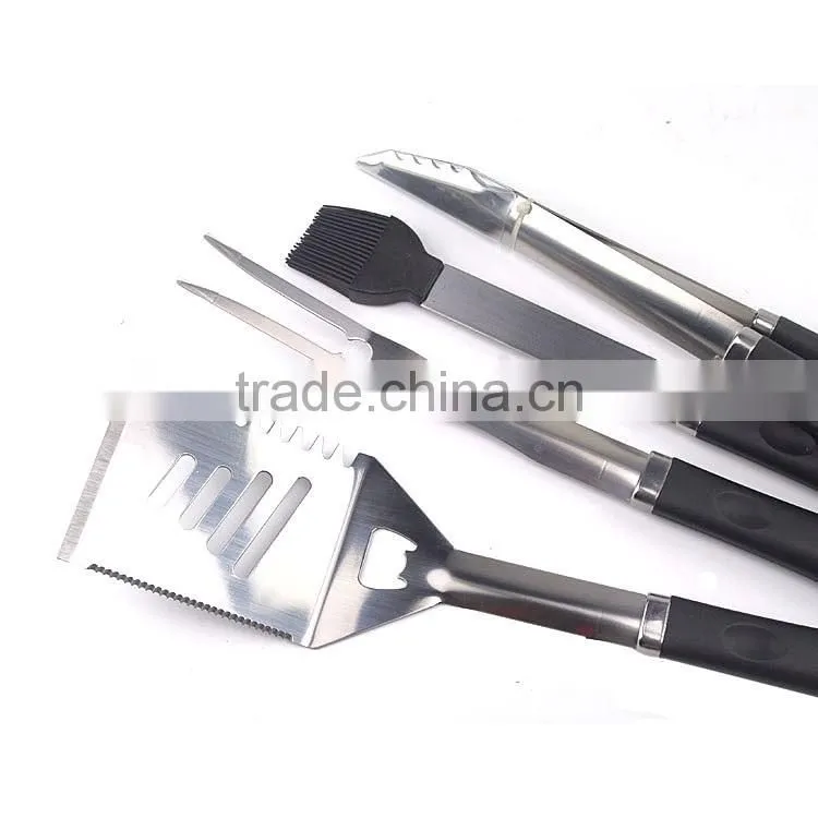 4pcs barbecue utensil with silicone brush