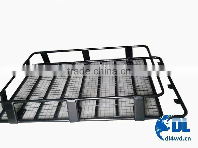China offroad accessory auto parts luggage rack basket car roof rack for toyota 4x4 steel roof rack