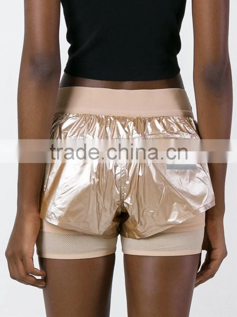 Hot Sale Women Fashion Layered Fitness Shorts for Active Sportwear Ladies Clothing Shorts Pants Wholesale Custom Design