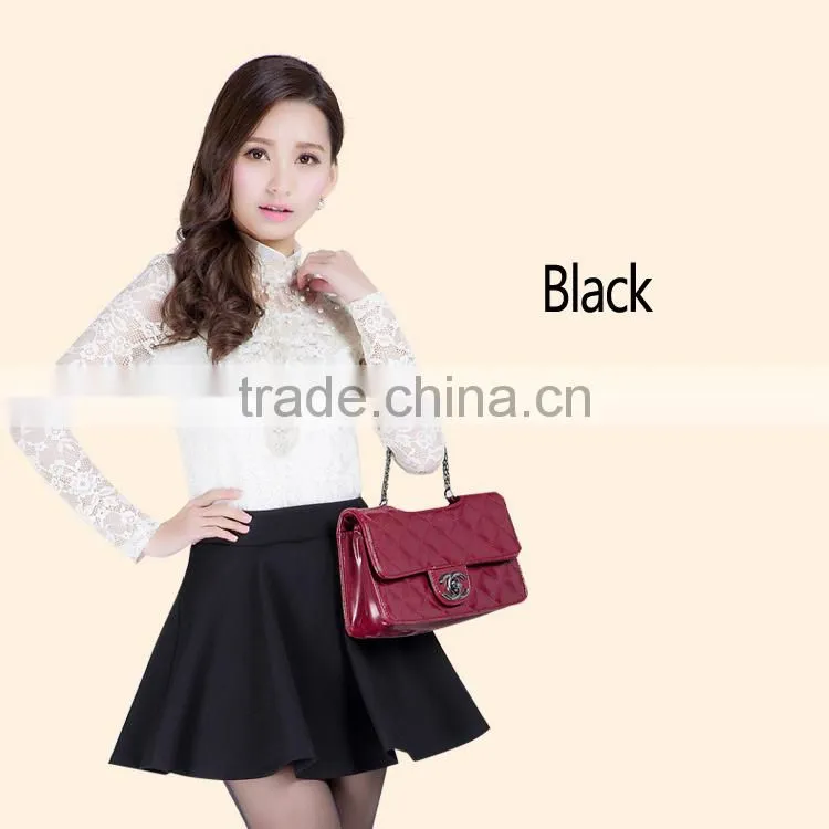 Latest Hot Sell Fashion summer autumn solid color skater mini pleated short skirt