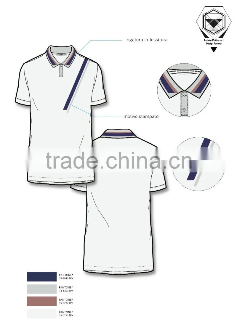 Italy Design services for men's two buttons Polo Shirt ODM