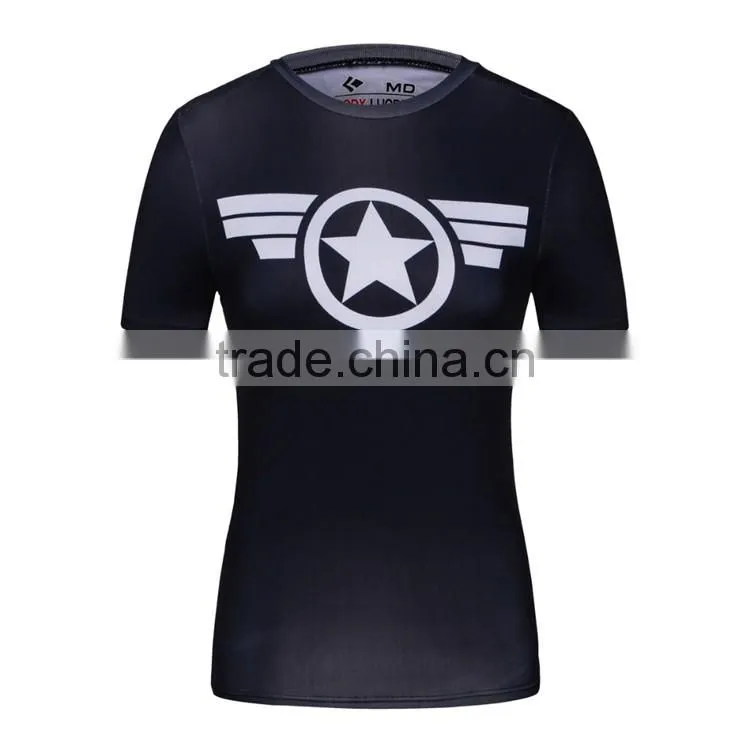 Men and women fitness gym compression garments with custom brands