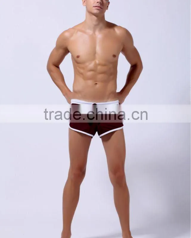 Wholesale mens silky shorts lace-up pant