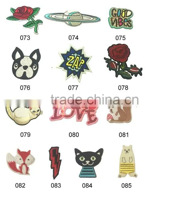 2017Customized Embroidery Patch, virious Embroidered Logo Patch iron on